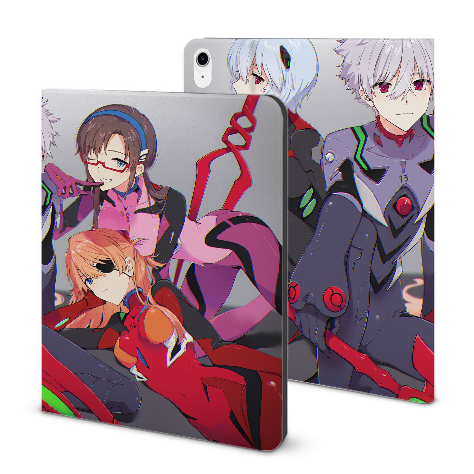 （画像用） EVA 新世紀エヴァンゲリオン IPad ケース ブック型 PUレザー TPU 耐衝撃 軽量 薄型 ペン収納なし 全面保護 IPad 各モデル対応